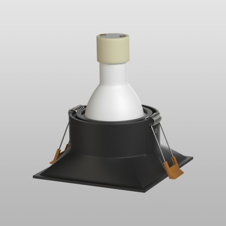 Builtrous lamp Elektrostandard, Punto, 90x90x43 mm, GU10, black color-2