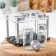 Set for spices on the high-tech stand, 19 × 21.5 cm, 90 ml, 4 × 9.5 cm, 6 pcs