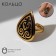 Ring "Ethnic" count pattern, color black gold, dimensionless