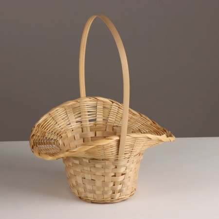 Wicker basket "Hat", D15x14/10xh33cm, natural, bamboo