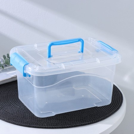 Plastic storage container with a “diplomat” lid, 25 × 17.5 × 13 cm, color mix-4