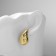 Earrings metal "drop" acacia, color gold