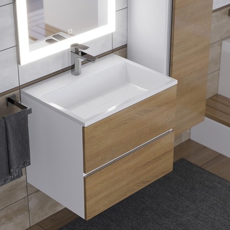 Walked shells Uperwood Barsa, 60 cm, rectangular, white-3