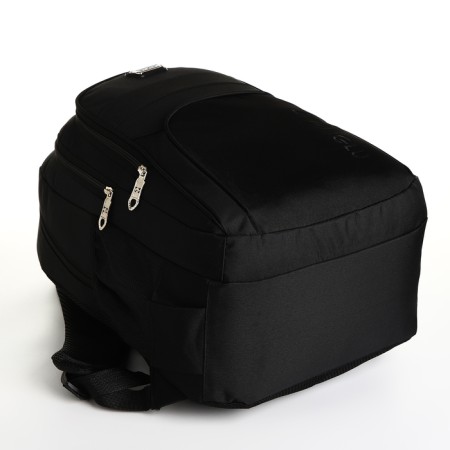 Youth backpack with a zipper, 4 pockets, black color-4