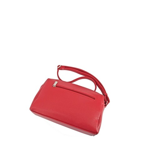 Bag Cross-Bodi with a zipper, red color-1