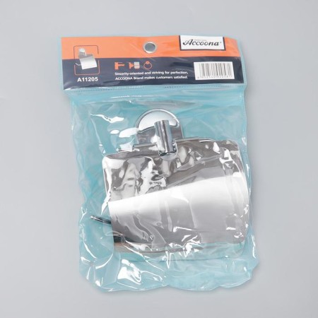 Holder for toilet paper with a lid, accoona a11205, color chrome-6