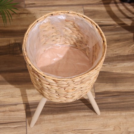A set of wicker pots, 3 pcs, height 36x36x56 cm-2