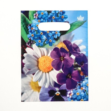 Package "Bright Summer", polyethylene with a cut pen, 19x25 cm, 30 μm