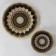 Diningral “Mehendi”, 7 objects: D = 30 cm - 1 pc, D = 18 cm - 6 pcs, white color with black