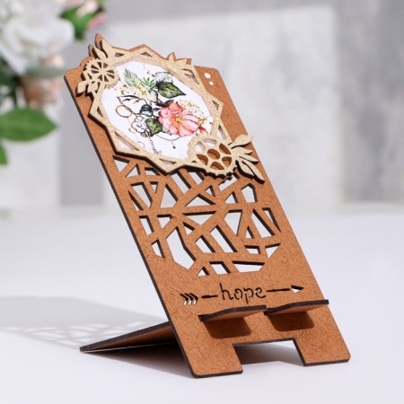 Top for the phone "Bird", oak zoloto, MDF, 8.5x9.5x14.5 cm