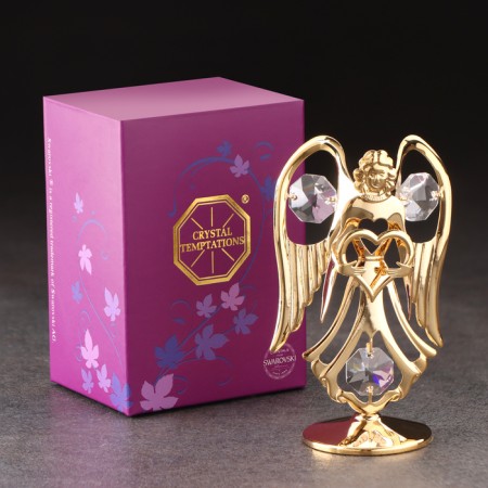 Souvenir "Angel with the heart", on a stand, with crystals, 5x4x9 cm-4