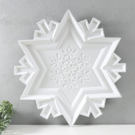 Figure "Snowflake" Big silver, half, 66.7x63.5 cm-3