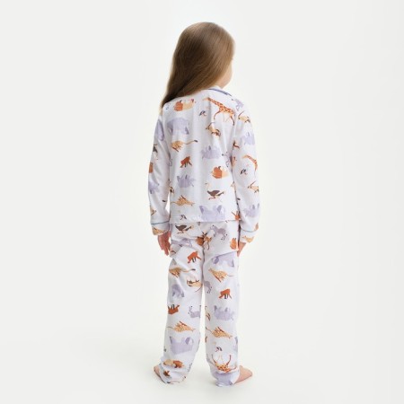 Pajama nursery (shirt and trousers) KAFTAN "Animal" size 110-116, white color-2