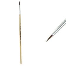 Round brush, squirrel, No. 1, wood handle