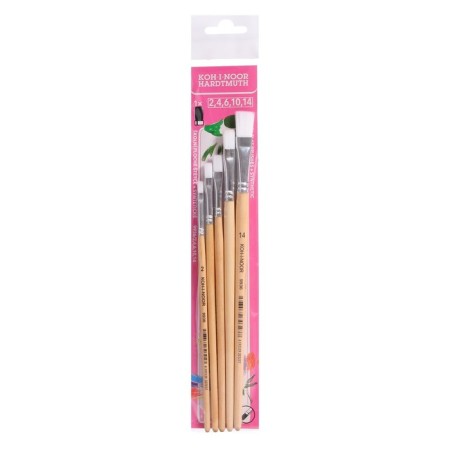 System Synthetics 5 pieces Koh-I-Noor No. 2/4/6/14, flat, blister-3
