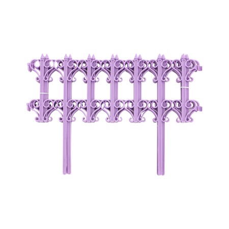 Decorative fence, 25 × 180 cm, 5 sections, plastic, lilac "classics"-11