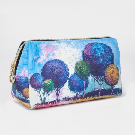 Cosmetic bag with lightning, blue/multi -colored color