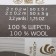 Fasting wool 100% thin wool 50g (760)