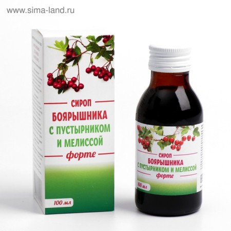 Сироп боярышника с пустырником и мелиссой форте, 100 мл-5