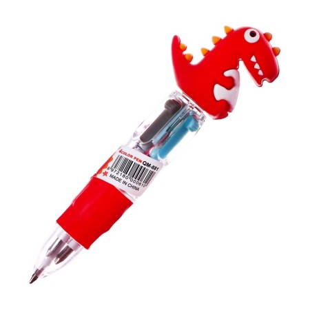 Multi-color ballpoint pen Calligrata "Dragon" Automatic, 4 color, mini, red