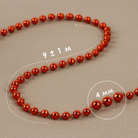 Beads on threads are round 4mm*10 ± 1 -yard red plastic au au