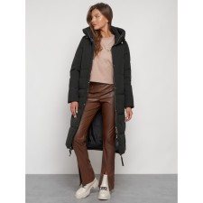 Coat insulated winter female, size 54, dark green color