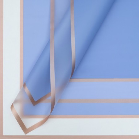 Floristic, blue film, 58 x 58 cm, 50 μm