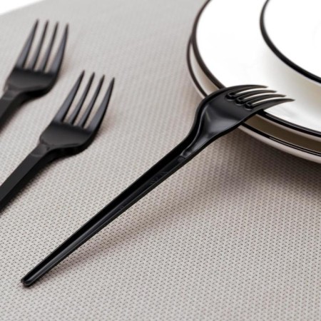 Plastic disposable Black Plastic Plastic Premium, 16.5 cm-1