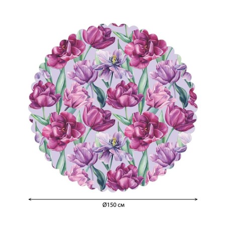 The tablecloth on the table “Life blooms”, round, Saten, d = 150 cm-1