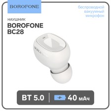 Wireless headphone Borofone BC28 Shiny Sound, microphone, BT5.0, 40 mAh, white