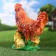 Garden figure "Chicken with chickens" 33x28x14cm