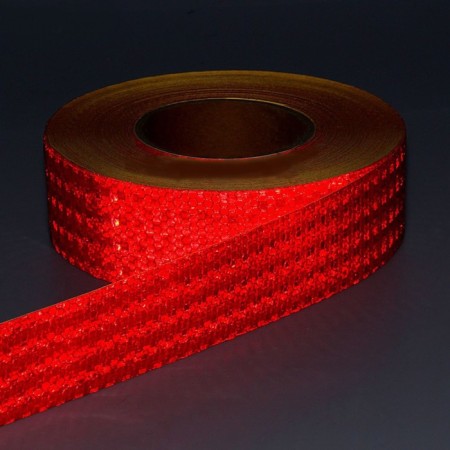 Reflective tape, self -adhesive, red, 5 cm x 25 m