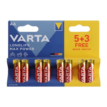 Battery Alkalin Varta Longlife Max Power, AA, LR6-8BL, 1.5V, blister, 8 pcs.-2