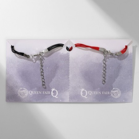 Bracelets "Demetrons" Hams's hand, black-red color, l = 17 cm-5