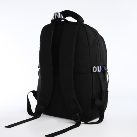 School backpack on lightning, 5 pockets, black color-3