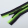 Lightning "Tractor", No. 5, detachable, automatic lock, 70 cm, green/black color
