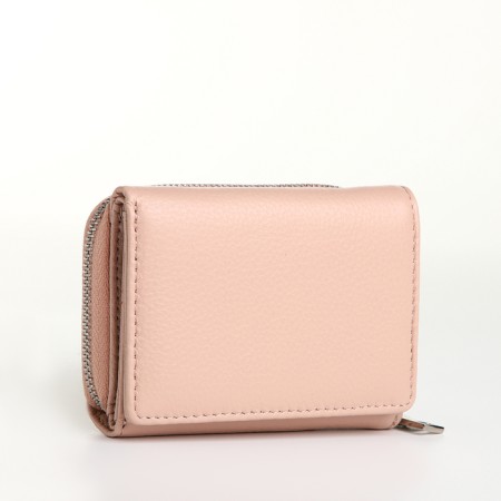 Women's wallet on magnet, beige color