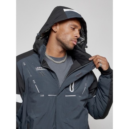 Male winter ski costume, size 54, dark gray color-13