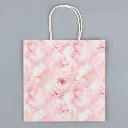 Gift package, packaging, "flowers", 22 x 22 x 11 cm-5