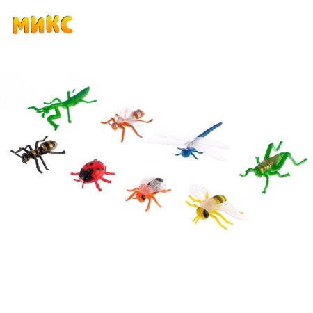 Animal set "insects", 8 figures, mix-1