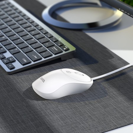 Hoco GM13 mouse, wired, optical, 1000-1600 dpi, 1.5 m, white-7
