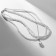 Beads 3 tiers "Rochel" drop, ball No. 10, white color in silver, l = 42 cm