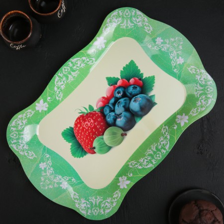 Bachmal stainless steel tray, 38 × 24.7 cm, MIX drawing-5