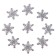 Decor "Snowflakes", set 9 pcs., Color silver