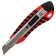 Chancellery knife 18 mm, plastic, autofixer, rubber inserts, TOP