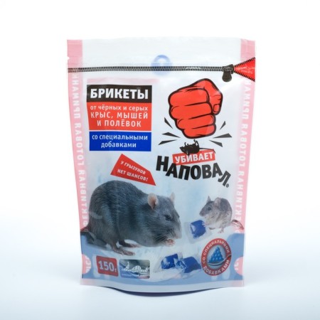 Dough-dry briquettes from rats and mice "Safety", Doy-Pak, 150 g