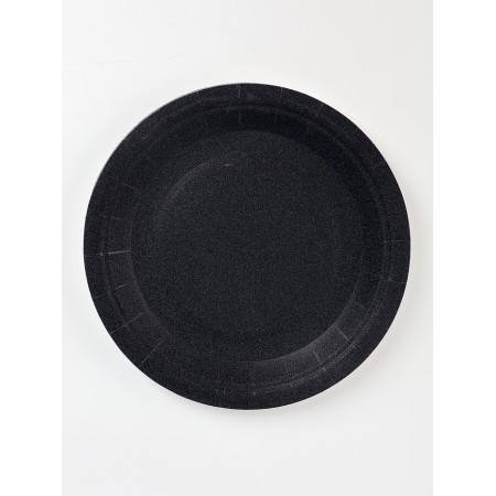 A set of paper dishes, black color, set 12 pcs.-1