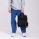 City backpack made of genuine leather with lightning, igermann, black color