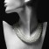 Choker "Trio" with pearls, white color, 35 cm
