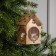 Christmas tree toy "House with a fox", from batteries, glow warm white